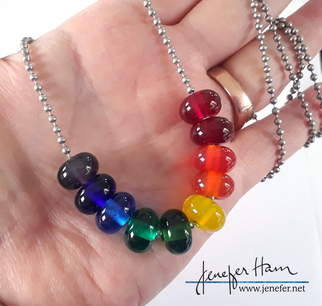 rainbow beads by jenefer ham